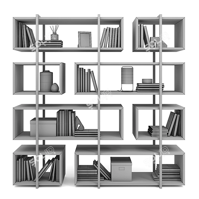 Praga Shelving Unit by LasKasas 3D model image 5