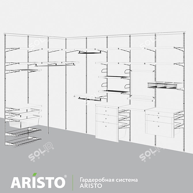 Aristo Modular Wardrobe System 3D model image 2