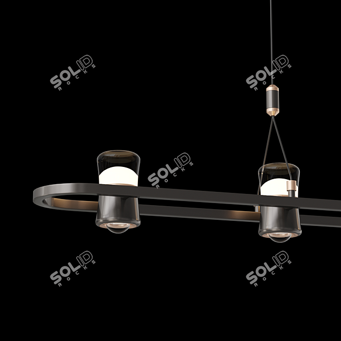 Sleek LED Pendant Light Fixture 3D model image 3