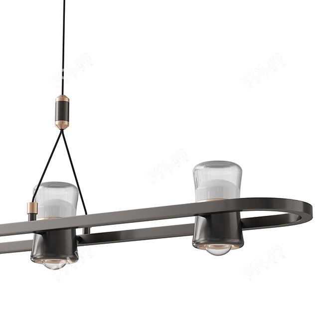 Sleek LED Pendant Light Fixture 3D model image 4