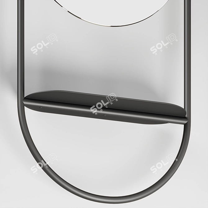 Modern Round Wall Mirror Connubia 3D model image 3