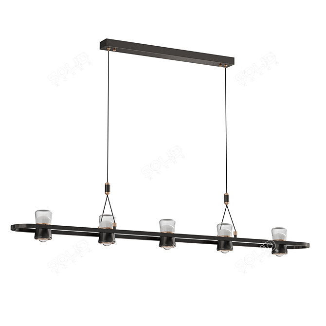 Modern LED Track Lighting Fixture 3D model image 1