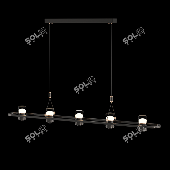 Modern LED Track Lighting Fixture 3D model image 2