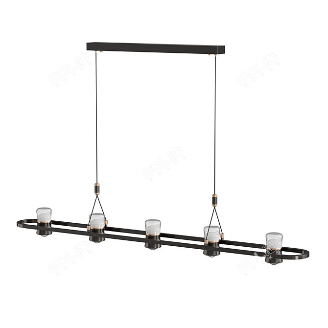 Modern LED Track Lighting Fixture 3D model image 4