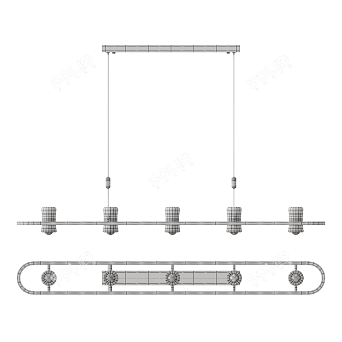 Modern LED Track Lighting Fixture 3D model image 6