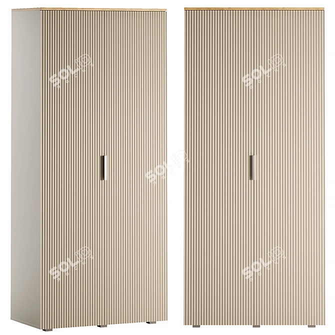 Ensson Swing Wardrobe, Latte Finish 3D model image 1