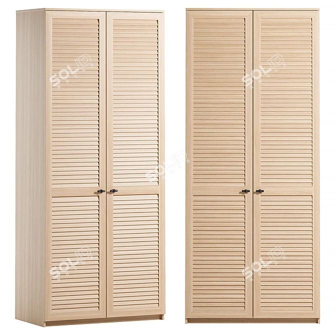 Modern Wardrobe Monmart-2 Oak Sonoma 3D model image 1