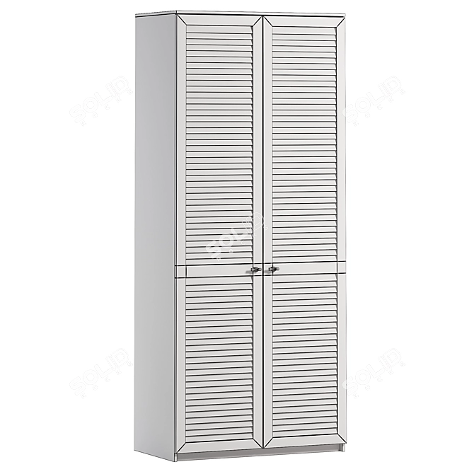 Modern Wardrobe Monmart-2 Oak Sonoma 3D model image 2