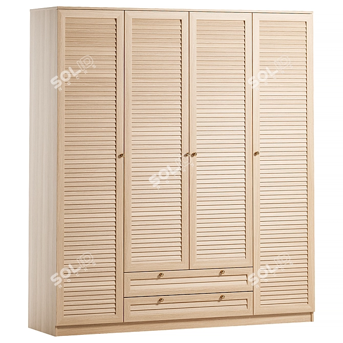 Майер-4 Wardrobe Oak Sonoma 3D model image 1