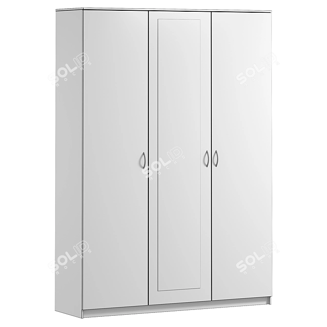 Light-3 Swing Wardrobe in Oak Sonoma 3D model image 2