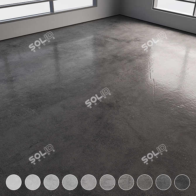 Colorful Seamless Polished Concrete Floor 3D model image 8