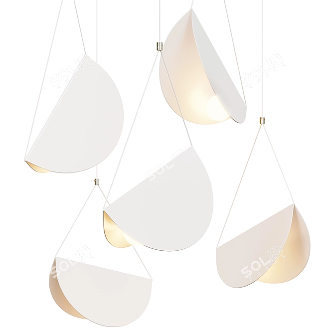 Modern Hanging Lamp AIR 3D model image 2