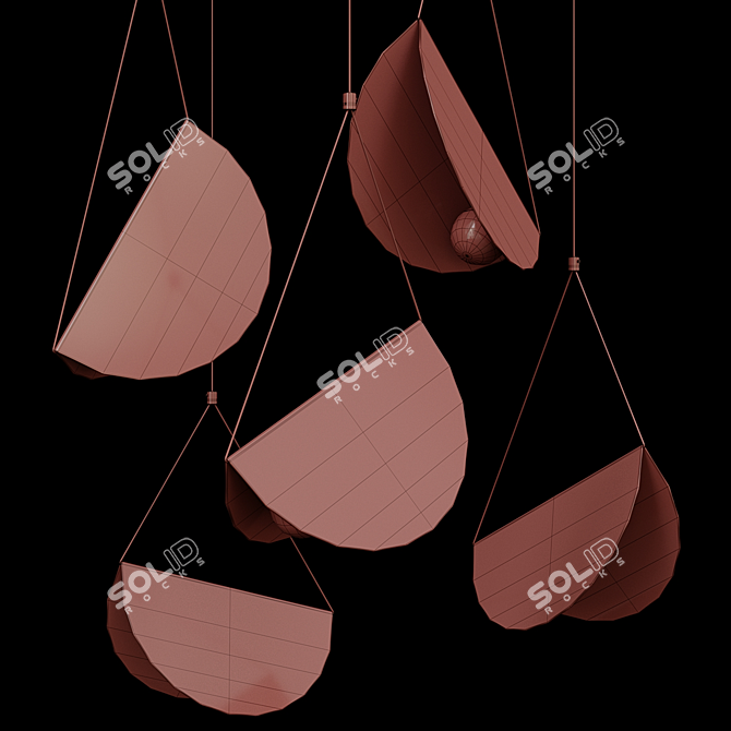 Modern Hanging Lamp AIR 3D model image 4