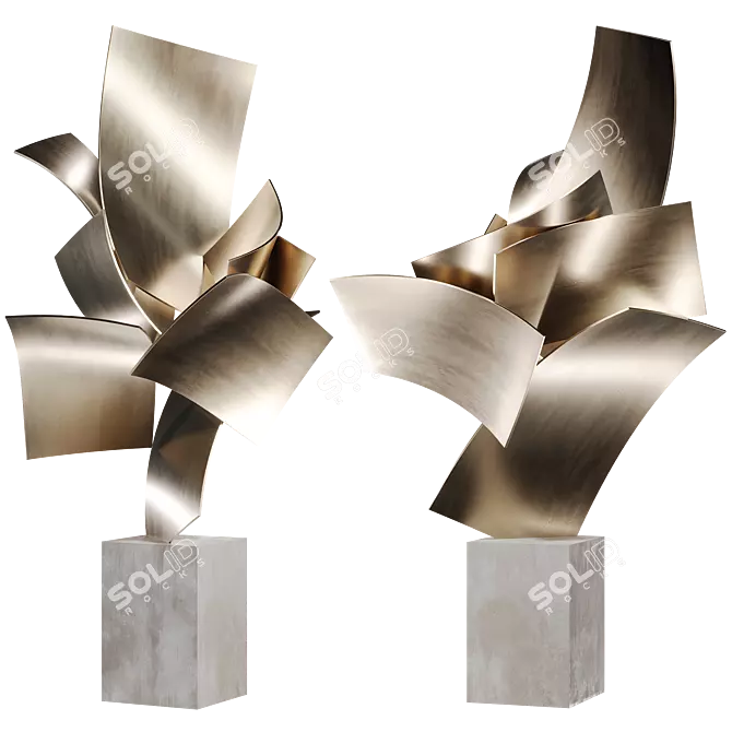 Abstract Metal Sculpture by Matt Devine 3D model image 3