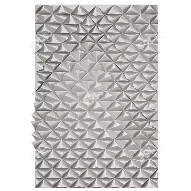 Modern Abstract Metal Wall Sculpture 3D model image 1