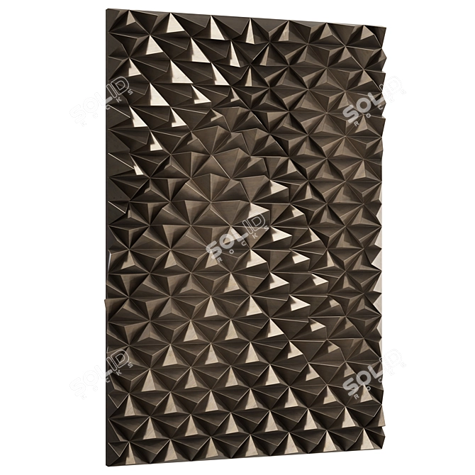 Modern Abstract Metal Wall Sculpture 3D model image 3