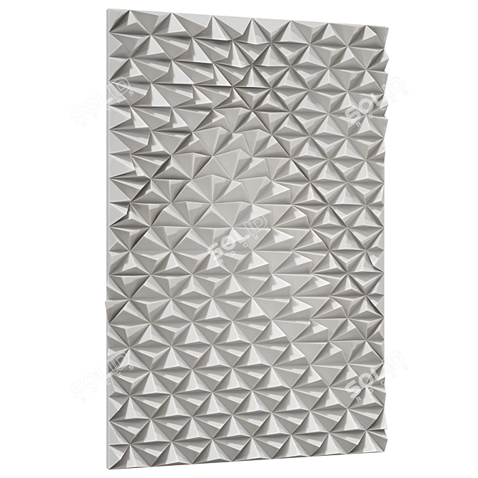 Modern Abstract Metal Wall Sculpture 3D model image 4