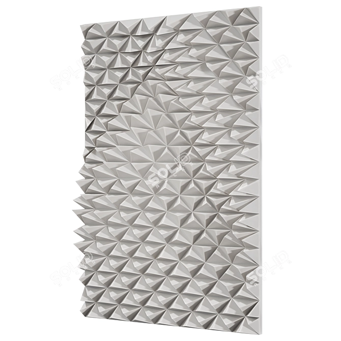 Modern Abstract Metal Wall Sculpture 3D model image 5