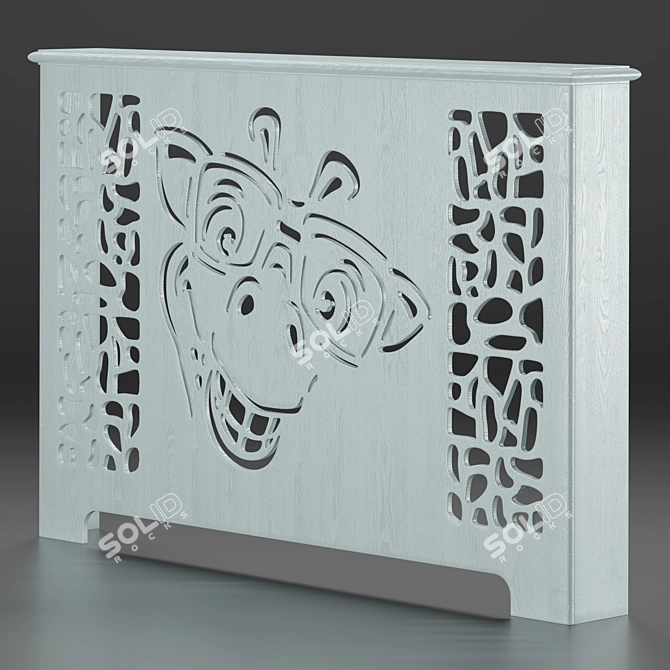 Giraffe-themed Kids' Room Panel 3D model image 2