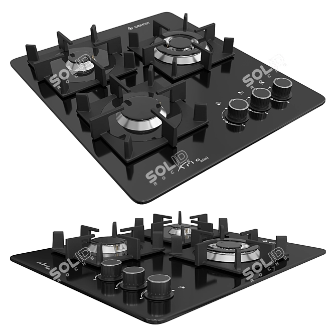 GEFEST Built-In Gas Cooktop 3D model image 2