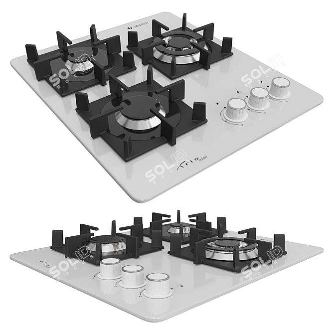 GEFEST Built-In Gas Cooktop 3D model image 3