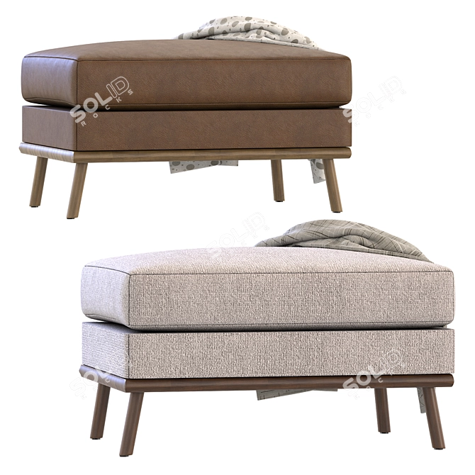 Contemporary Isaac Ottoman by Castlery 3D model image 3