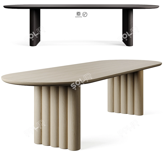 Plush Collection Dining Table 3D model image 1