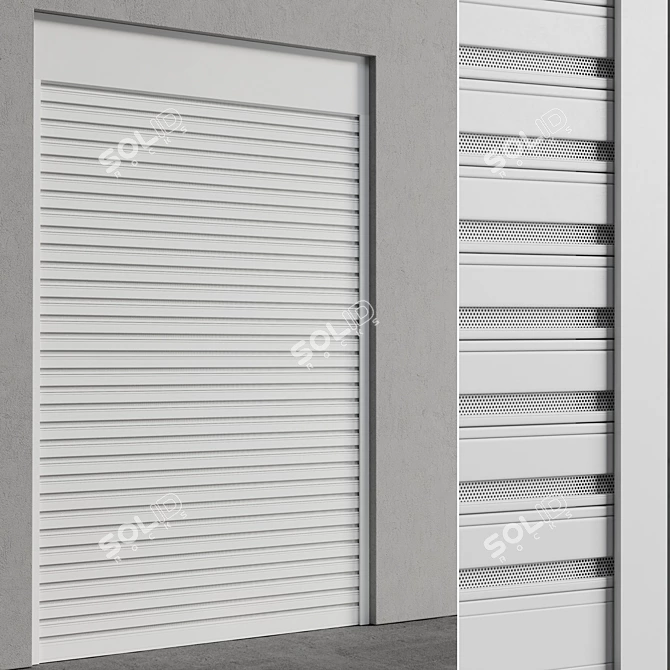 Outdoor Electric Roller Garage Shutter 3D model image 1