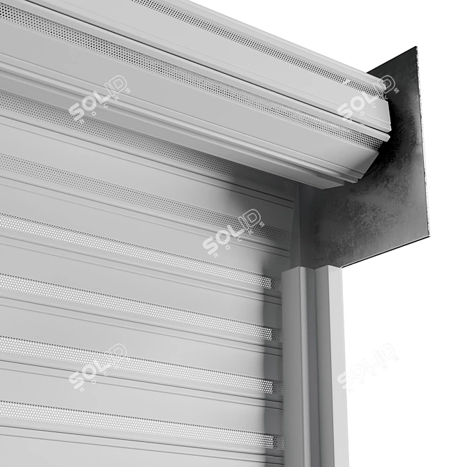 Outdoor Electric Roller Garage Shutter 3D model image 2