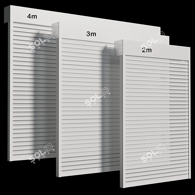 Outdoor Electric Roller Garage Shutter 3D model image 6