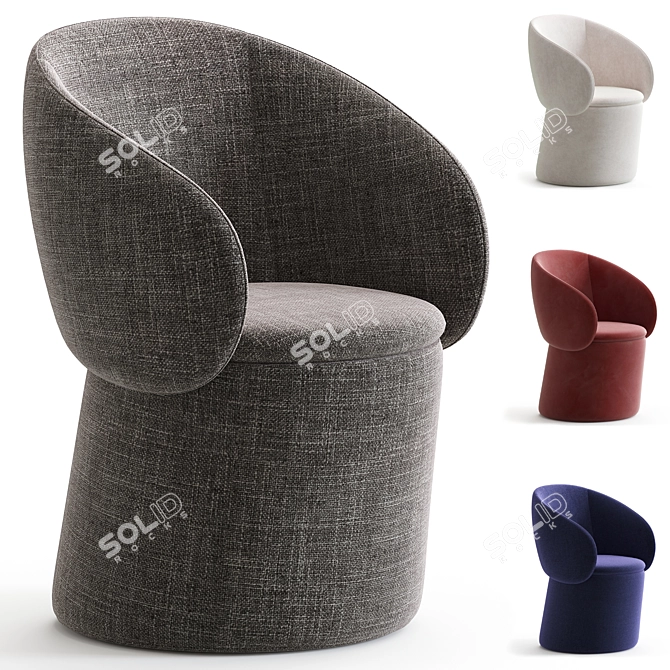 Modern Chic Nebula Seat Design 3D model image 1