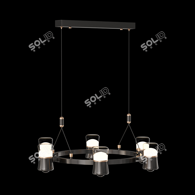 Ring LED Ceiling Light Fixture 3D model image 2