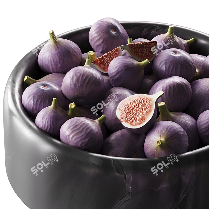 Figs Dishes Set with Opulent Design 3D model image 3