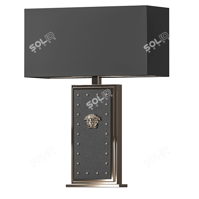 Elegance Illuminated Golden Lamp 3D model image 1