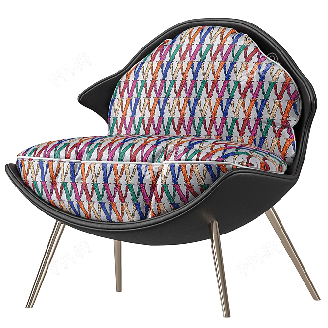  Luxury Versace Armchair 80670 Polys 3D model image 1