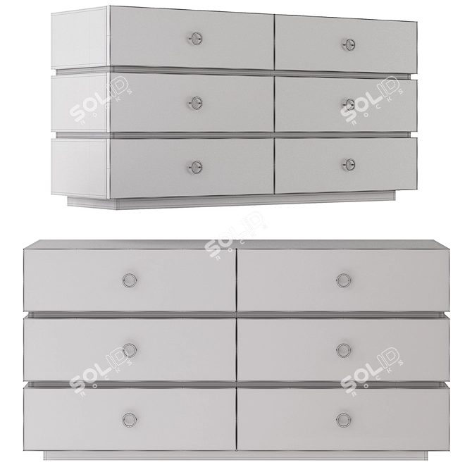 Modern Elegance Bedrock Dresser 3D model image 2