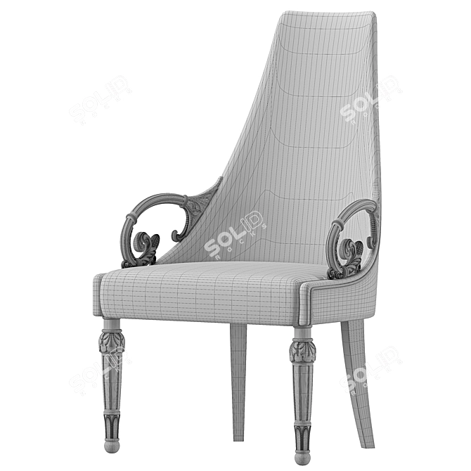 Versace Vanitas Round Dining Set 3D model image 5