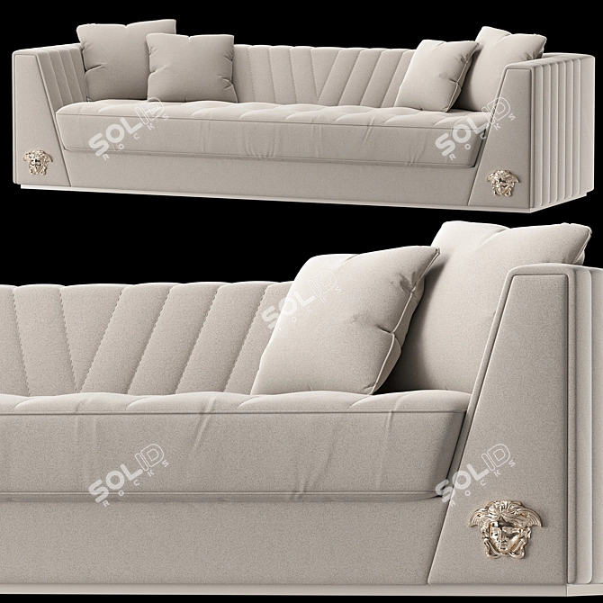 Luxurious Versace Home Sofa 3D model image 1