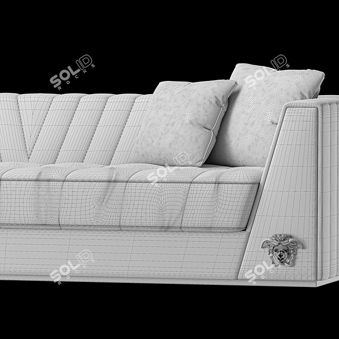Luxurious Versace Home Sofa 3D model image 2
