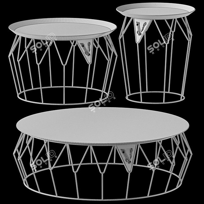 Luxurious Versace Virtus Coffee Table 3D model image 2