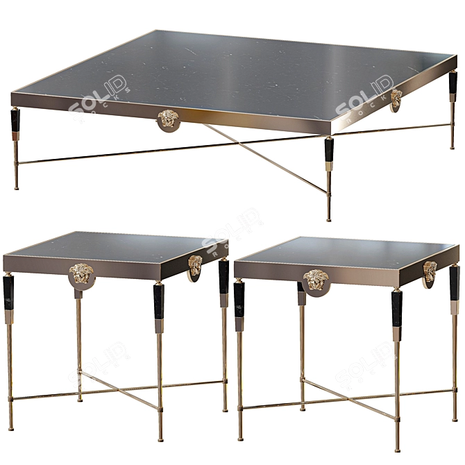 Luxurious Versace Home Argo Table 3D model image 1