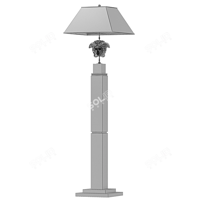 Luxury Medusa Golden Metal Lamp 3D model image 3