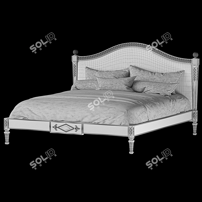 Luxury Ornate Roberto Giovannini Bed 3D model image 3