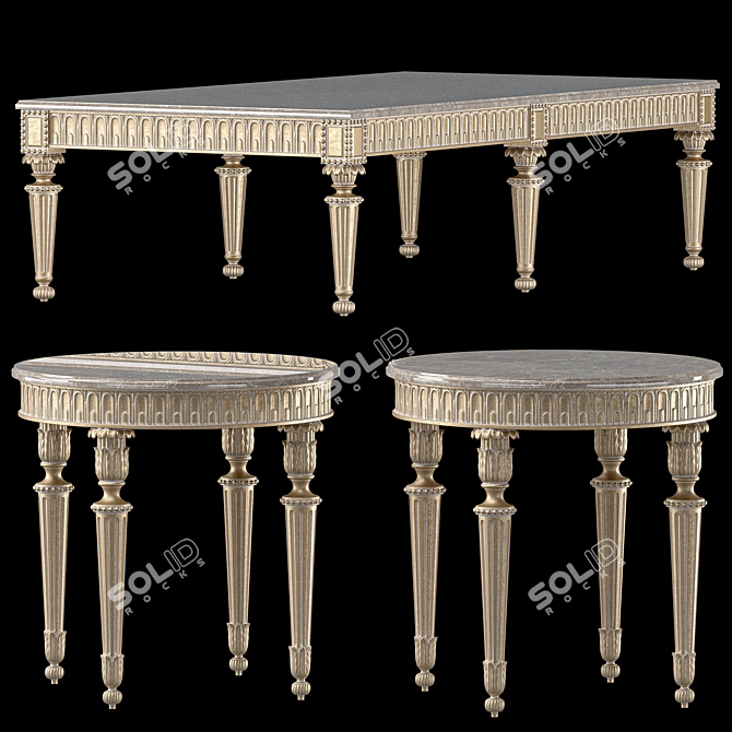 Elegant Roberto Giovannini Coffee Tables 3D model image 1