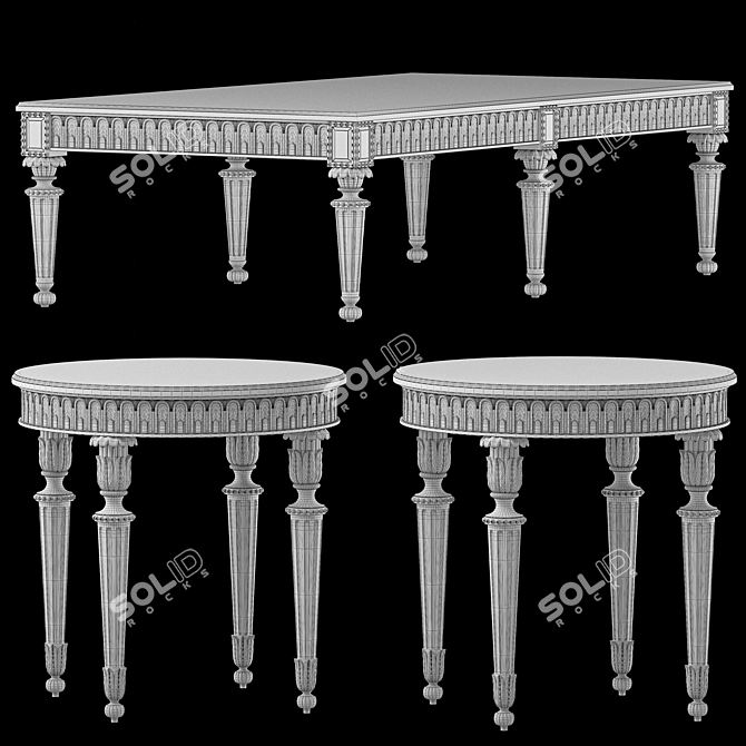 Elegant Roberto Giovannini Coffee Tables 3D model image 2