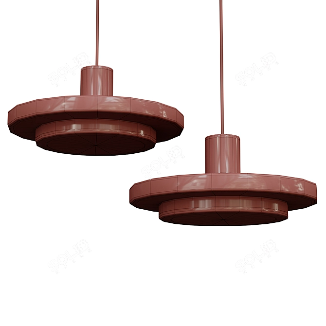 Modern Marble Ring Pendant Lamp 3D model image 3