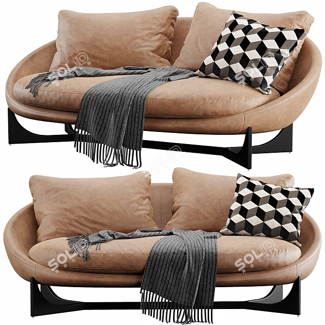 Contemporary Minotti Lido Sofa Model 3D model image 1