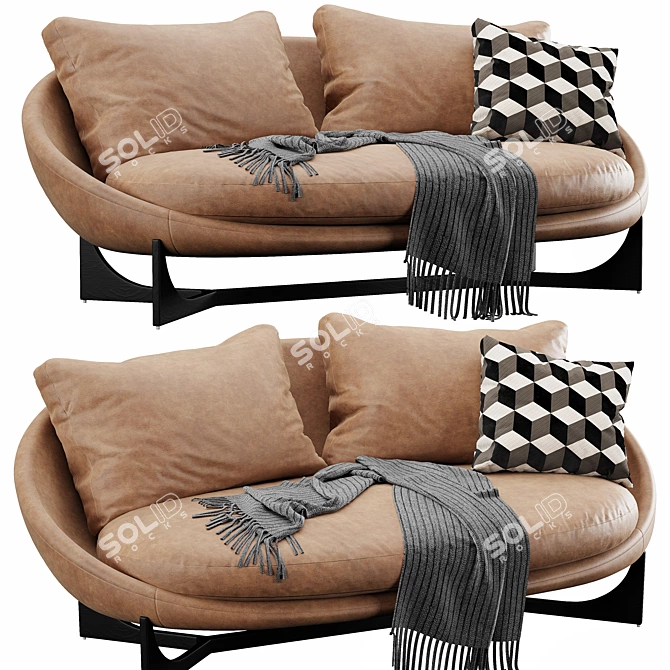 Contemporary Minotti Lido Sofa Model 3D model image 2