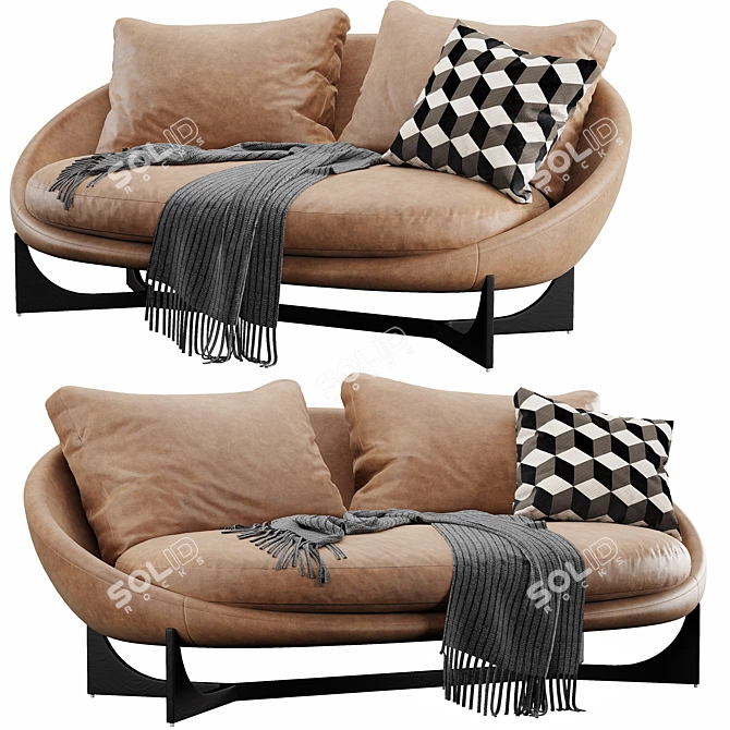 Contemporary Minotti Lido Sofa Model 3D model image 4