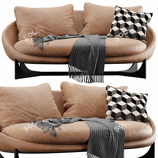 Contemporary Minotti Lido Sofa Model 3D model image 5